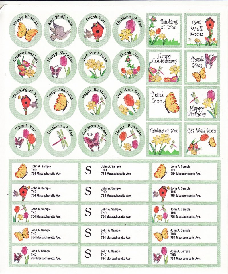 106-S1.6xB, 2006 ALA Spring Greeting Stickers & Address Labels, Error Sheet!