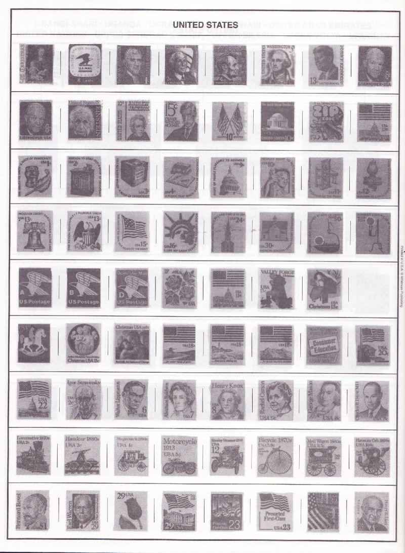 H.E. Harris & Co., Explorer Worldwide  Postage Stamp Album, sample page