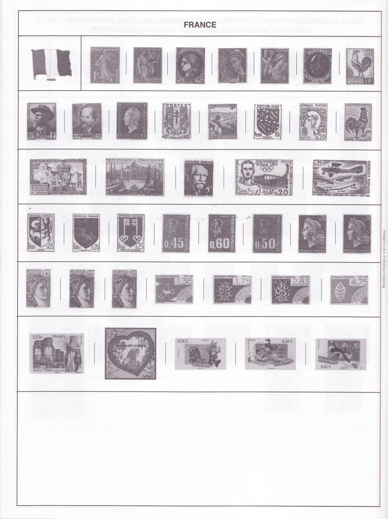 H.E. Harris & Co., Explorer Worldwide Postage Stamp Album, sample page