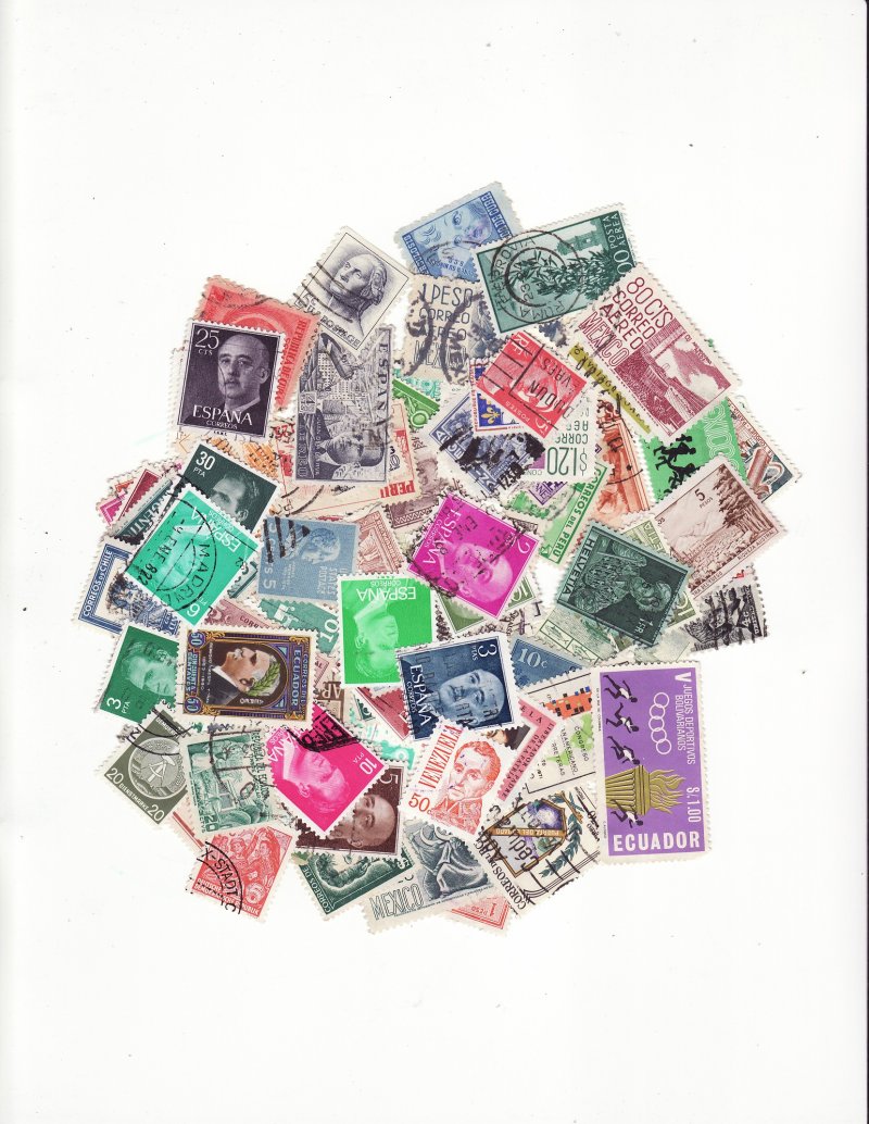 100 all different World Stamps