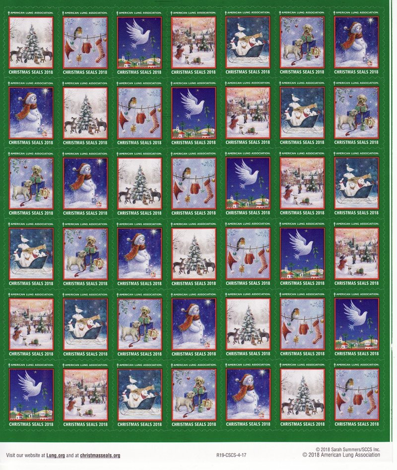 118-T5.6x, 2018 ALA Christmas Stickers & Labels, R19-CSCS-5-17