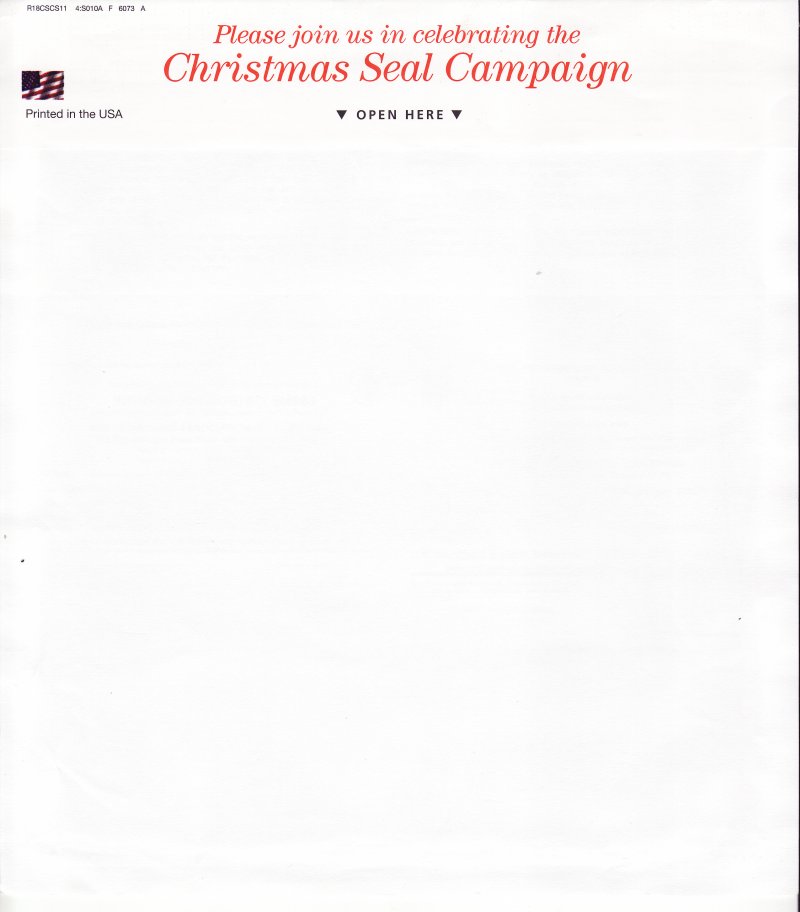 117-1.7pac, 2017 ALA National Design U.S. Christmas Seal Packet, reverse of packet