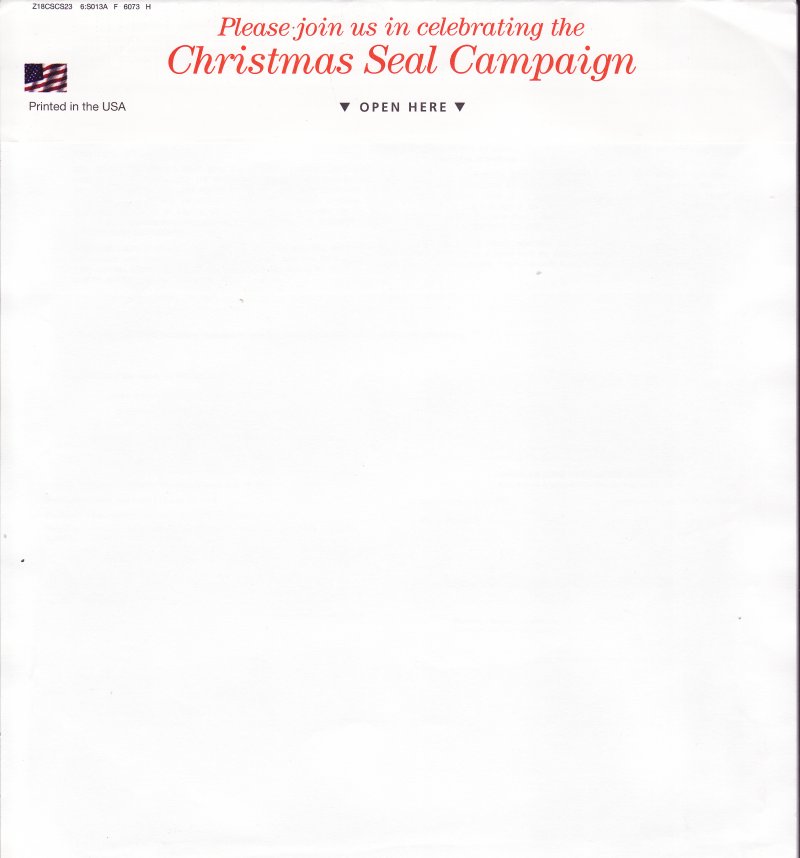 117-1.6pac, 2017 ALA National Design U.S. Christmas Seal Packet, reverse of packet