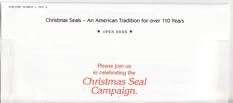 118-1.1env, 2018 ALA U.S. National Design Christmas TB Seal Renewal Campaign, Oregon Return Address, reverse of envelope