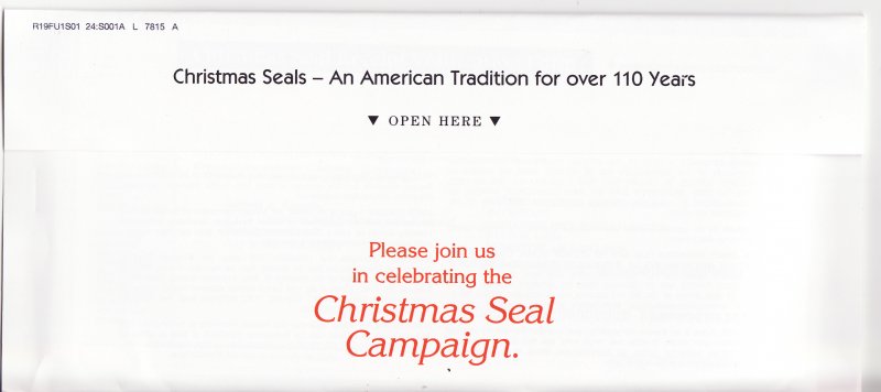 118-1.1env, 2018 ALA National Design U.S. Christmas Seal Renewal Campaign, Oregon Return Address, reverse of envelope