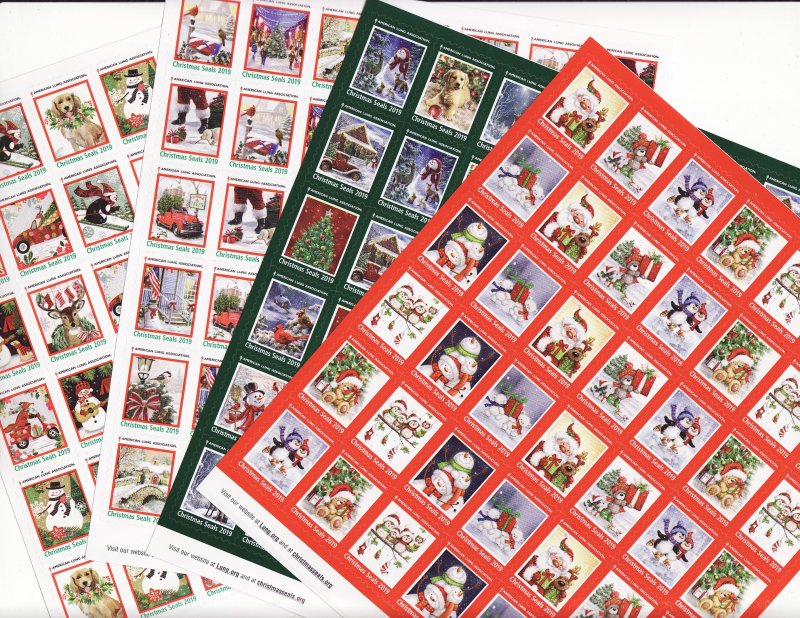  2019 ALA Test Design U.S. Christmas Seals Sheet Collection 