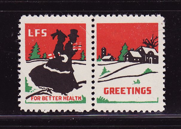 1941 League For Friendly Service TB Charity Seals