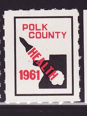 1961 Polk County Health Association TB Charity Seal 