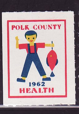 1962 Polk County Health Association TB Charity Seal 
