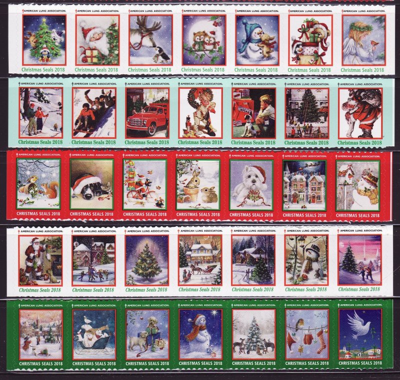  2018 U.S. Test Design Christmas Seal Collection, As Required 