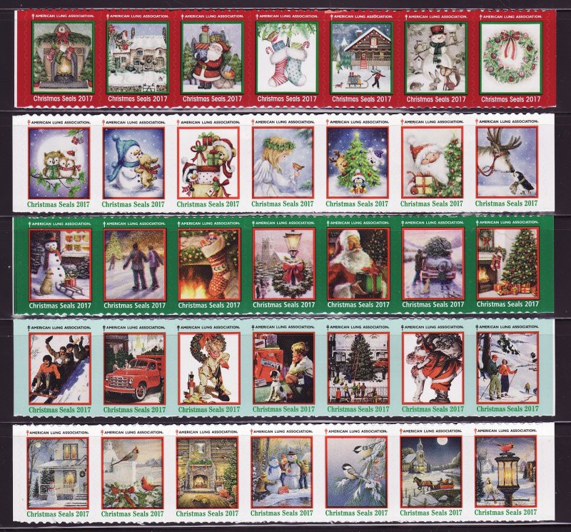  2017 U.S. Test Design Christmas TB Seal Collection, As Required 