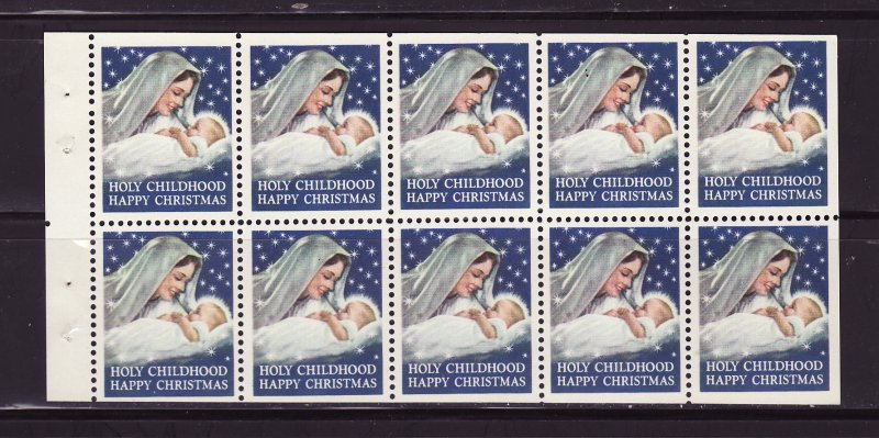 1959 Holy Childhood Catholic Christmas Charity Seals Booklet Pane 