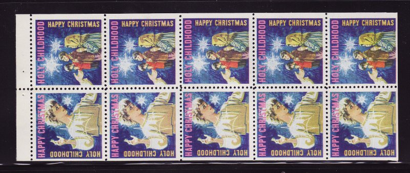 1967 Holy Childhood Catholic Christmas Charity Seals Booklet Pane 