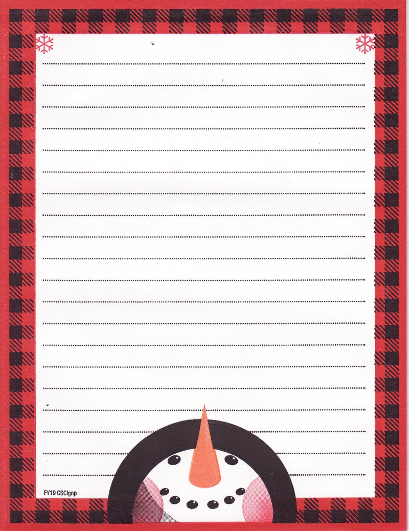 NP119-1, 2019 ALA U.S. Christmas Seals Themed Notepad, FY19CSCLGNP