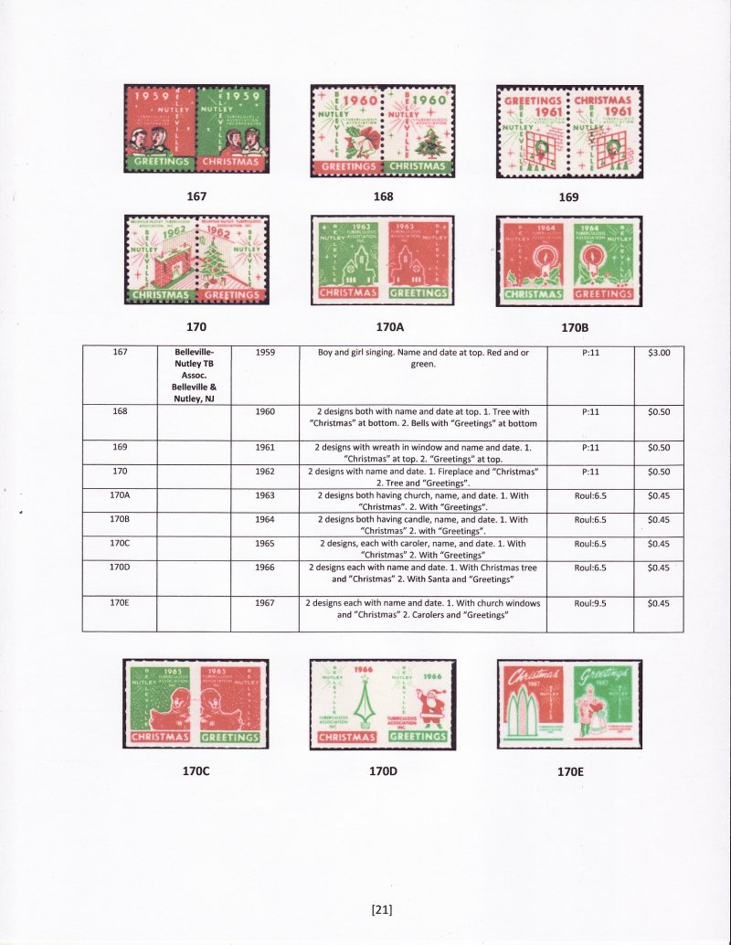 Green's Catalog, Part 2, U.S. Local TB Christmas Seals, 2020 ed., page 21