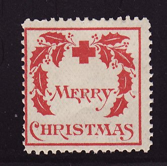  7-1.2, WX1, 1907 U.S. Red Cross Christmas Seal, Type 1.2, thin paper variety