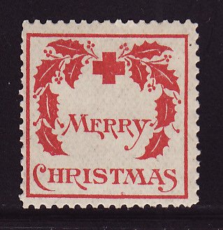 7-1.2, WX1, 1907 U.S. Red Cross Christmas Seal, Type 1.2, thin paper variety