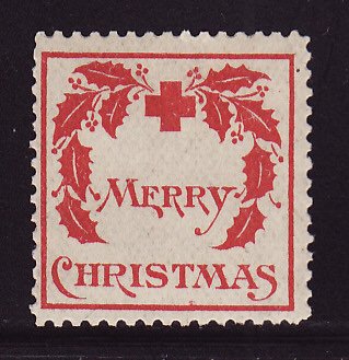    7-1.2, WX1, 1907 U.S. Red Cross Christmas Seal, Type 1.2, thin paper variety