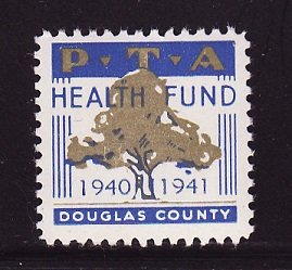 2.503, 1940 Douglas County PTA TB Charity Seal 