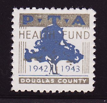 2.505, 1942 Douglas County PTA TB Charity Seal 