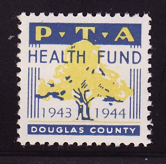 2.506, 1943 Douglas County PTA TB Charity Seal 