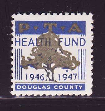 2.509, 1946 Douglas County PTA TB Charity Seal 