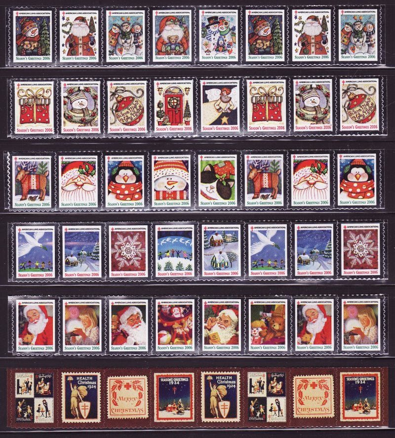  2006 U.S. National & Test Design Christmas Seal Collection, As Required 