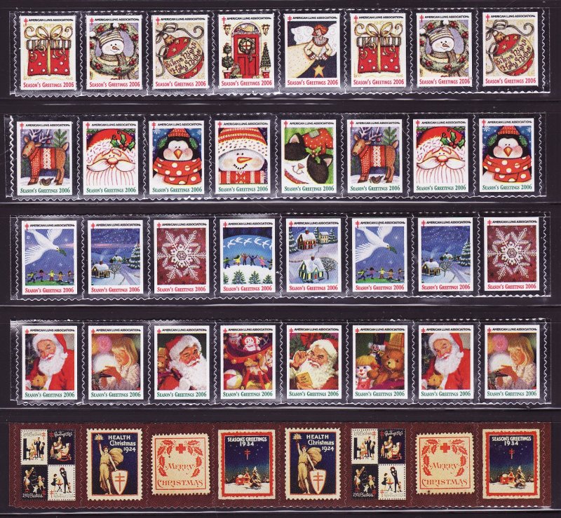  2006 U.S. Test Design Christmas Seal Collection, As Required 