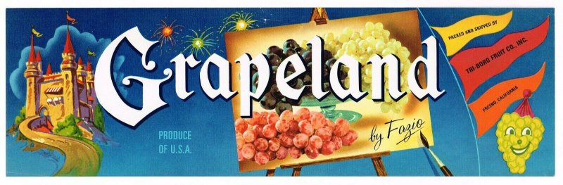 Grapeland Table Grapes Crate label