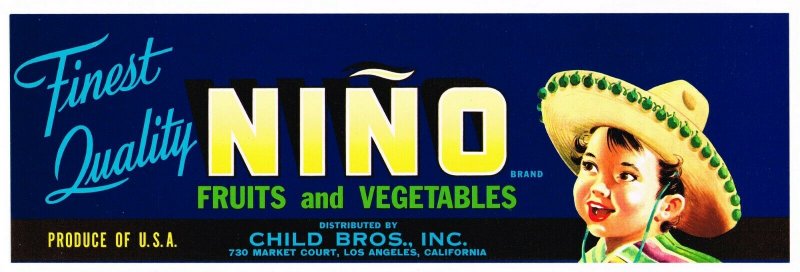NINO Fruit & Vegetables Crate Label
