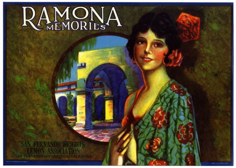 Ramona Brand Vintage Lemon Crate Label