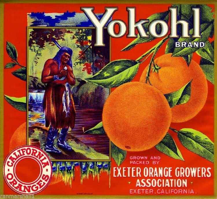 Yokohl Brand California Oranges Crate Label