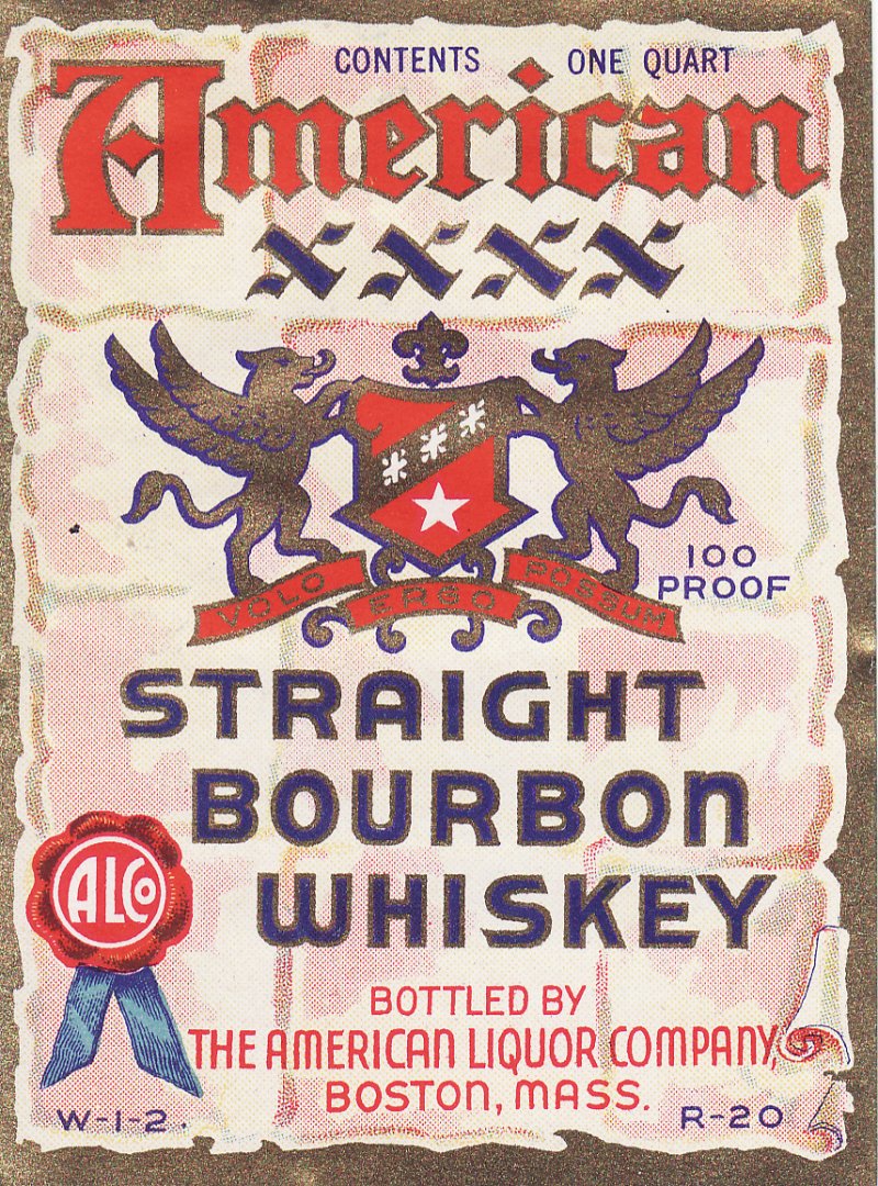 American XXXX Straight Bourbon Whiskey Label
