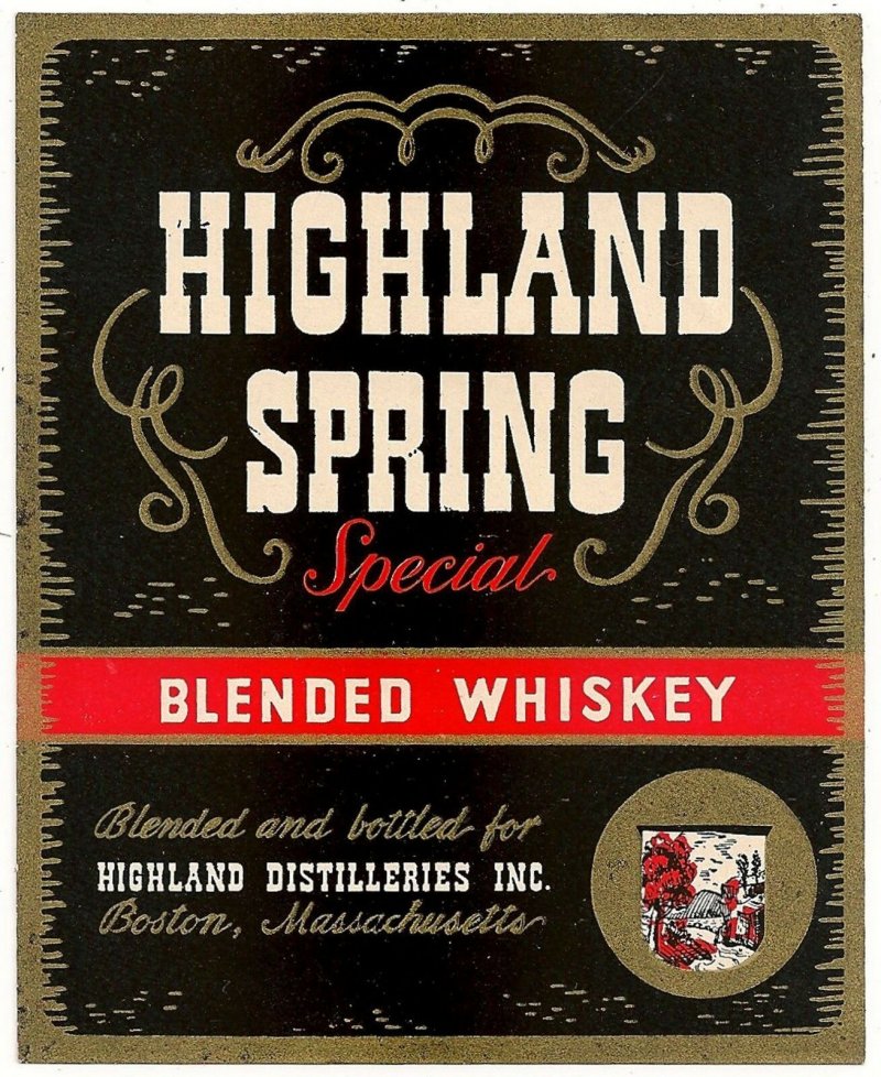 Highland Spring Blended Whiskey Label