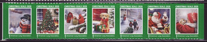 120-T3x, 2020 ALA Test Design U.S. Christmas Seals Sheet, R21-CSCS-4-15