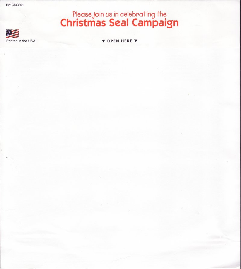 120-1.2pac, 2020 ALA National Design U.S. Christmas Seal Packet, reverse of packet