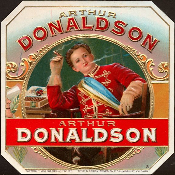 Arthur Donaldson Outer Cigar Box Label