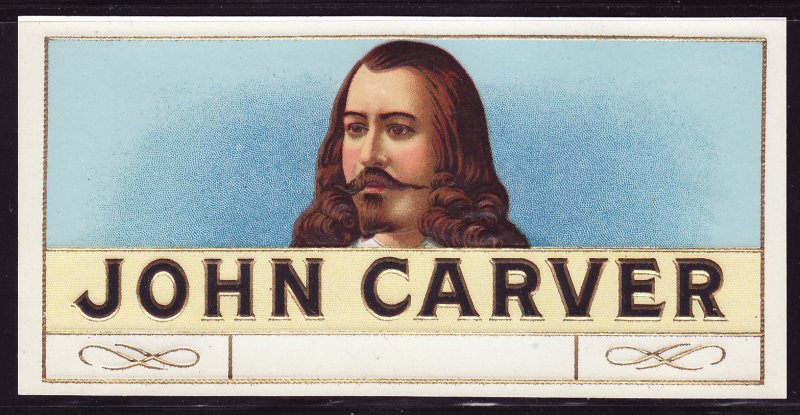 John Carver Cigar Box End Label