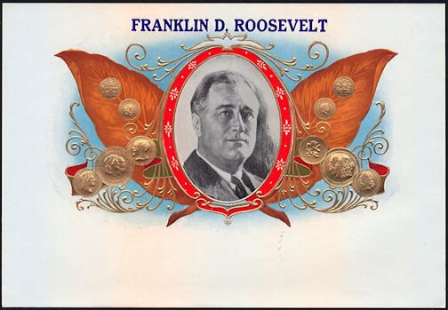 Franklin D. Roosevelt Inner Cigar Box Label