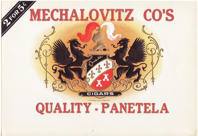 Mechalovitz Inner Cigar Box Label
