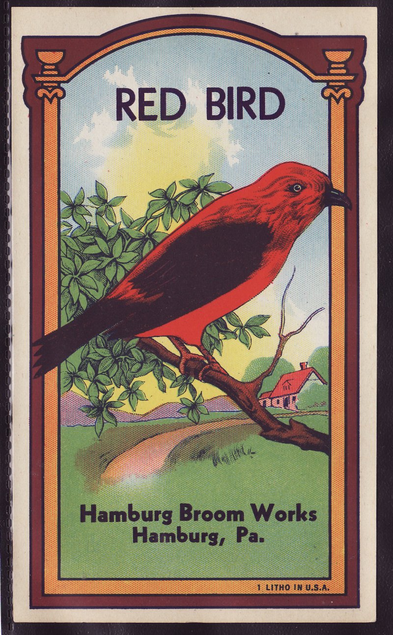 Red Bird Broom Label