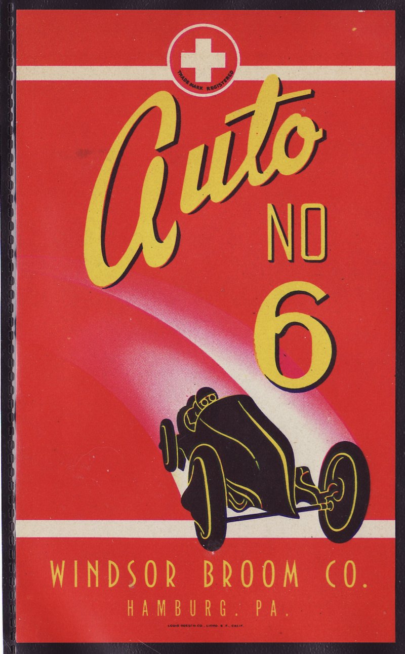 Auto No 6 Broom Label