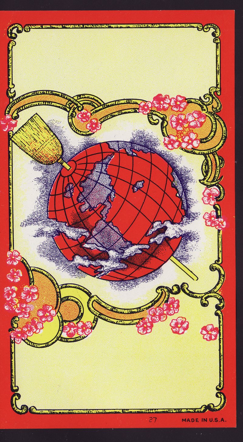 Earth Spinning on Broom, Broom Label