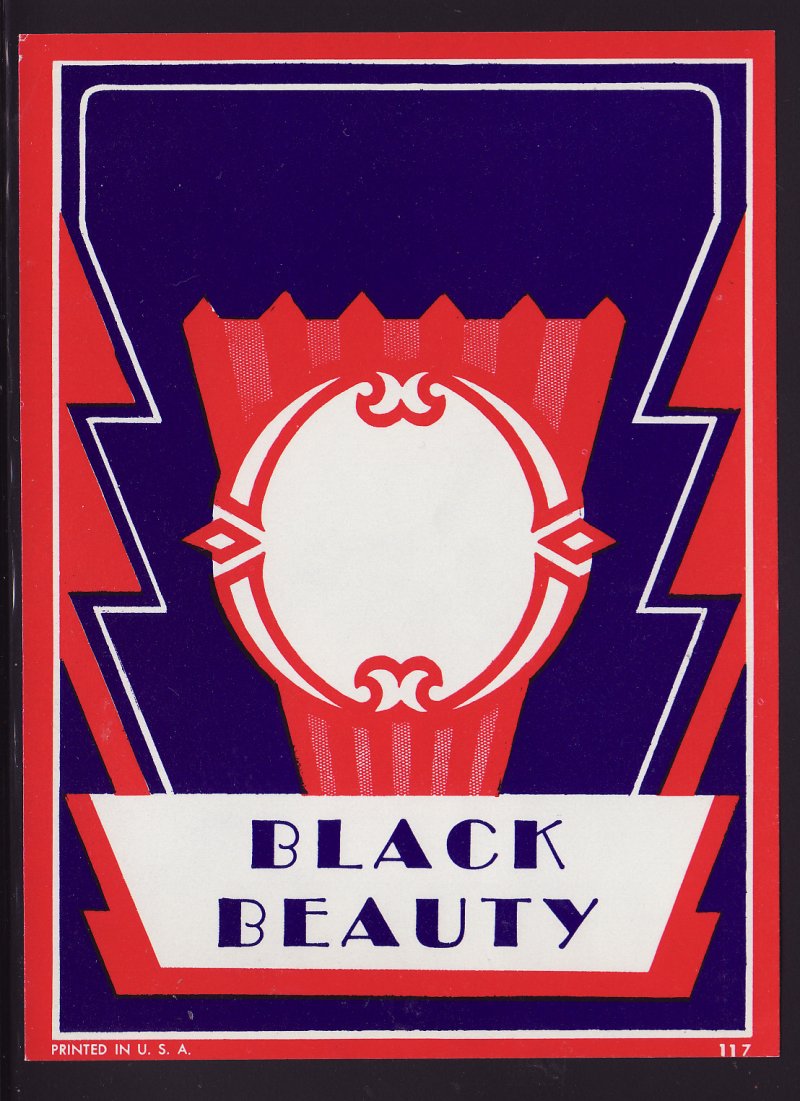 Black Beauty Broom Label