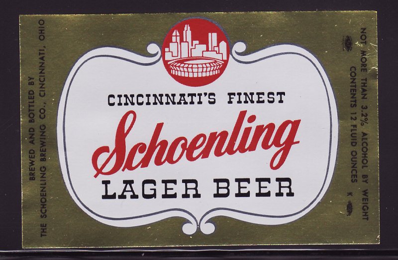 Schoenling Lager Beer Label - Foil
