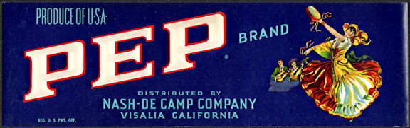 PEP Brand California Grape Crate Label
