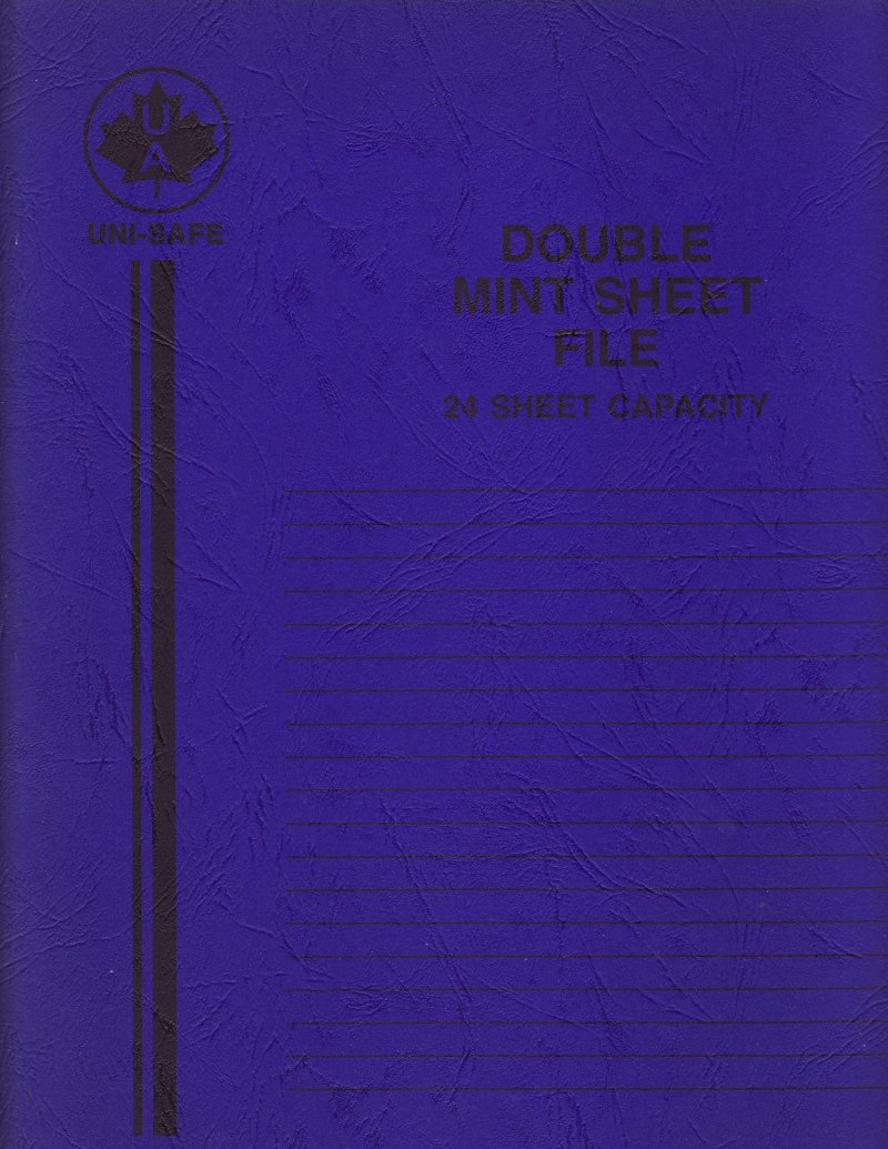  Uni-Safe Glassline Sheet File, 24 pocket Sheet File, Blue Cover