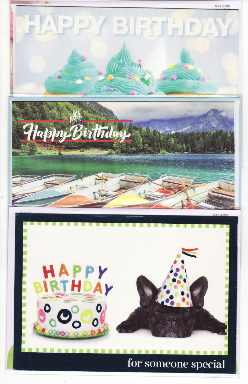 2021 ALA Spring Greeting Cards - 3 Happy Birthday Cards 