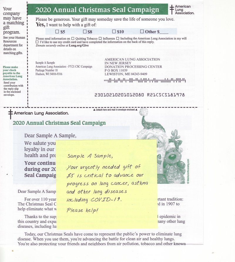 ACL120-1.10 ALA Annual Christmas Campaign Letter