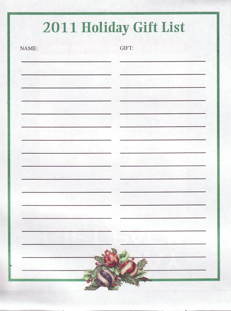 111-1.8x1, 2011 ALA Christmas Seal Designs Gift Tag Booklet, Holiday Gift List